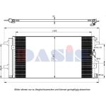Condensador, sistema de ar condicionado AKS DASIS 482031N