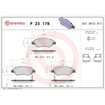 Bremsbelagsatz BREMBO P 23 178, Vorne