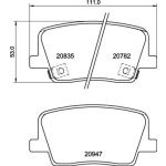 Jeu de plaquettes de frein, frein à disque BREMBO P 77 003