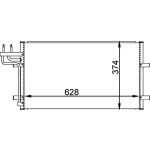 Condenseur (climatisation) MAHLE AC 374 000P