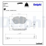 Conjunto de pastilhas de travão DELPHI LP4021