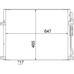 Condensador, sistema de ar condicionado MAHLE AC 564 000S