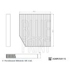 Filtro cabina BLUE PRINT ADBP250115