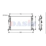 Radiateur moteur AKS DASIS 090121N