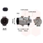 Compressor, ar condicionado VAN WEZEL 5300K584