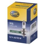 Lâmpada Halogen HELLA H4 LONG LIFE UP TO 3X LONGER LIFE 12V, 60/55W, 1 peça