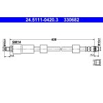 Tubo flessibile del freno ATE 24.5111-0420.3