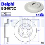Remschijf DELPHI BG4073C, 2 stuk