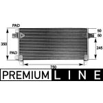 Condensador, sistema de ar condicionado MAHLE AC 282 000P