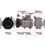 Compresor, aire acondicionado VAN WEZEL 8300K211