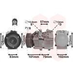 Compressor, ar condicionado VAN WEZEL 8200K209