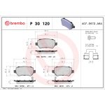 Remblokset BREMBO P 30 120, achter