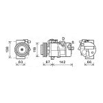 Compresseur de climatisation AVA COOLING KAK216