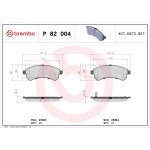 Juego de pastillas de freno, freno de disco BREMBO P 82 004