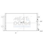 Condensator, airconditioning MEAT & DORIA 991056