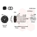Compressor, ar condicionado VAN WEZEL 1800K469