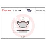 Jeu de plaquettes de frein, frein à disque BREMBO P 50 032