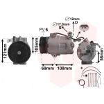 Compressor, ar condicionado VAN WEZEL 3700K427