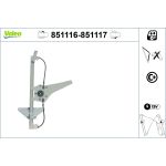 Regulador de janelas VALEO 851116