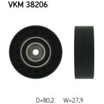 Polia guia, correia trapezoidal SKF VKM 38206