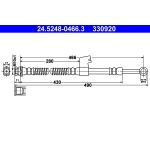 Tubo flessibile del freno ATE 24.5248-0466.3