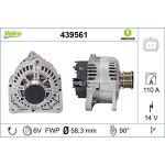 Alternador (14V, 200A) VALEO 439561