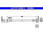 Tubo flessibile del freno ATE 24.5137-0490.3