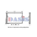 Condensador, sistema de ar condicionado AKS DASIS 052003N