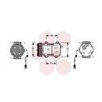 Compresseur de climatisation VAN WEZEL 1800K277