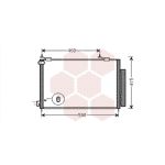 Condensador, sistema de ar condicionado VAN WEZEL 25005242