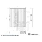 Filtre, air de l'habitacle BLUE PRINT ADBP250113
