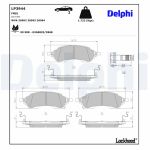 Conjunto de pastilhas de travão DELPHI LP3944