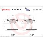 Jeu de garnitures de frein BREMBO P 06 071E
