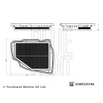 Filtro de ar BLUE PRINT ADBP220186