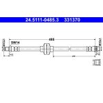 Tubo flessibile del freno ATE 24.5111-0485.3