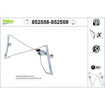 Regulador de janelas VALEO 852558