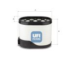 Filtro de ar UFI 27.H13.00