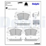 Jeu de plaquettes de frein DELPHI LP5108EV