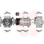 Compresseur de climatisation VAN WEZEL 1800K570