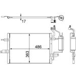 Condensador, sistema de ar condicionado MAHLE AC 404 000S