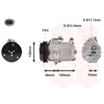 Compresseur de climatisation VAN WEZEL 3700K475
