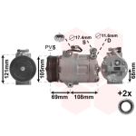 Compresseur de climatisation VAN WEZEL 3700K316