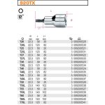 Inserto per chiave a bussola con foro da 1/2" TORX BETA BE920TX/30L