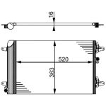 Condensador, sistema de ar condicionado MAHLE AC 358 000S