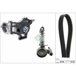 Pompe à eau + kit de courroie trapézoïdale à nervures INA 529 0295 30