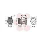 Compresseur de climatisation VAN WEZEL 2100K032