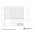 Filtro, ar do habitáculo BLUE PRINT ADBP250114
