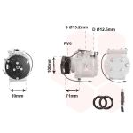Compresseur de climatisation VAN WEZEL 4700K053