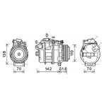 Compresor, aire acondicionado AVA COOLING BWAK487