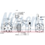 Compresseur de climatisation NISSENS 89849